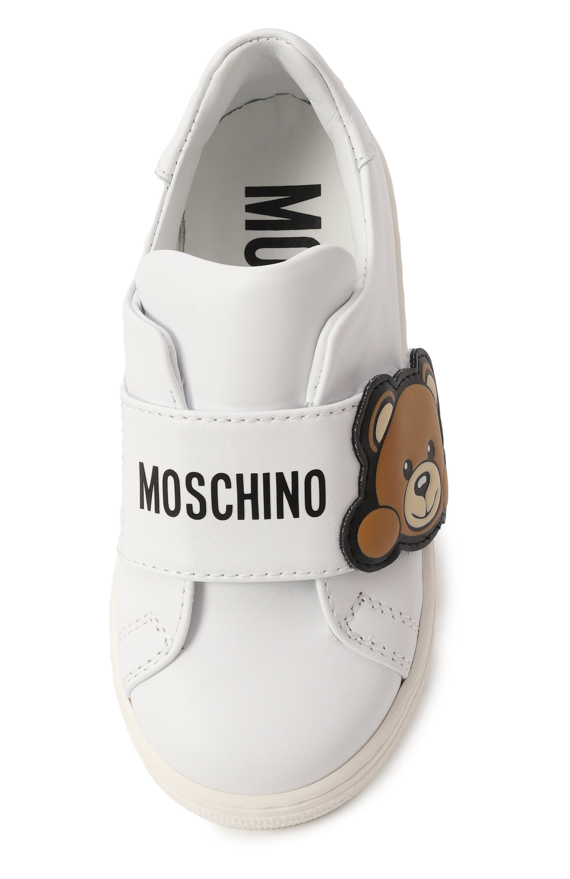 Кожаные кеды MOSCHINO, арт. 80587/VAR1/24-27, фото 4