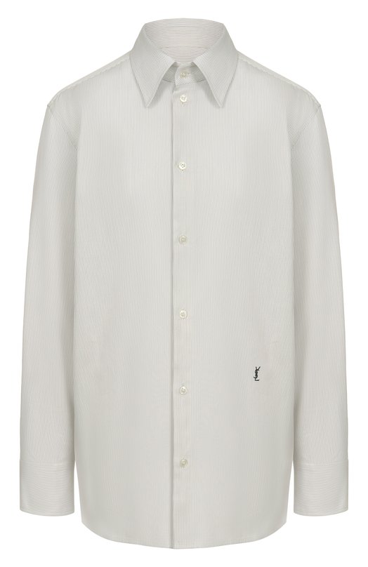 Хлопковая рубашка Saint Laurent 830240/Y5G30 Голубой 830240/Y5G30