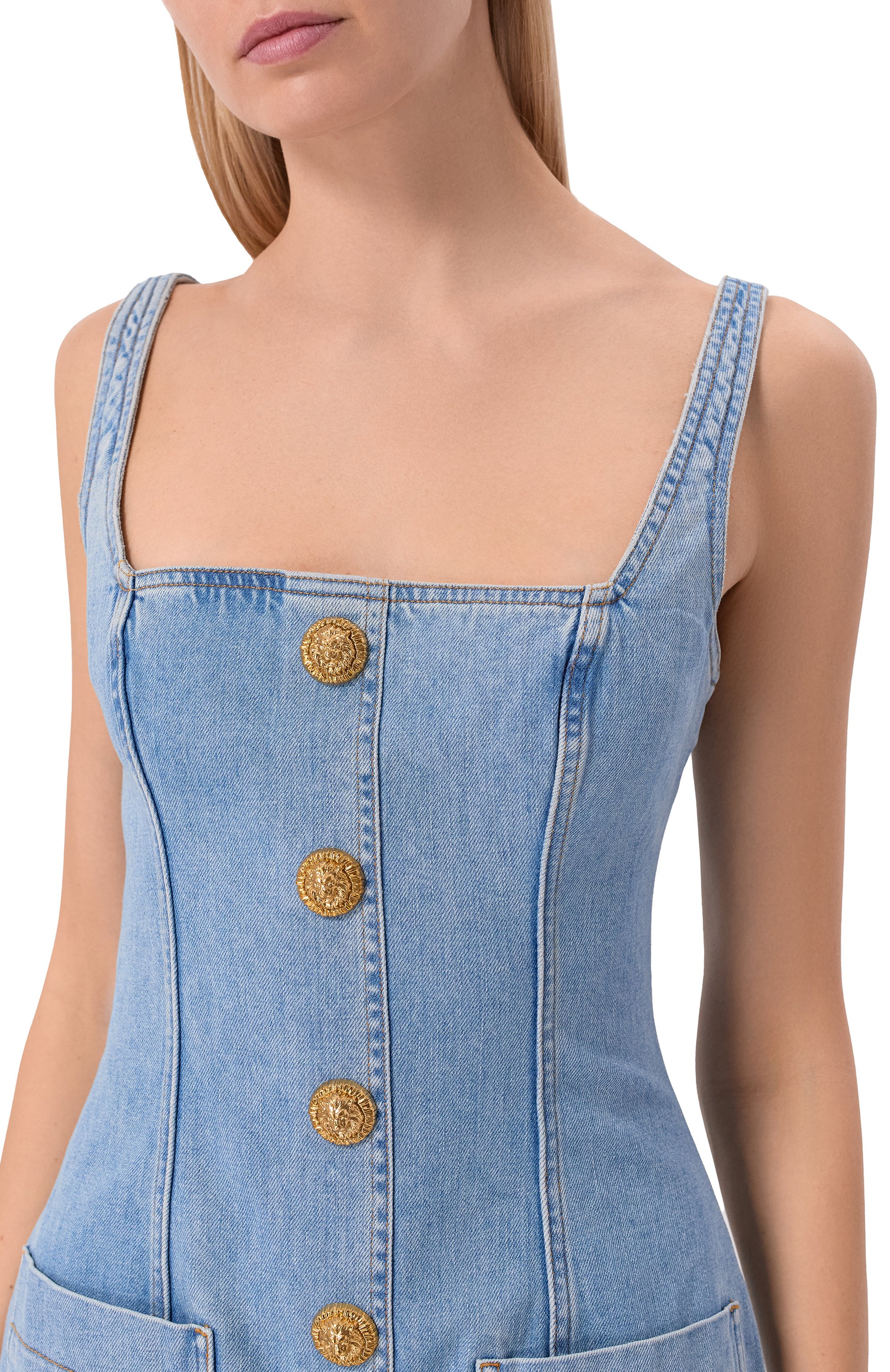 Джинсовое платье BALMAIN, арт. GF1R2531/DG11, фото 4