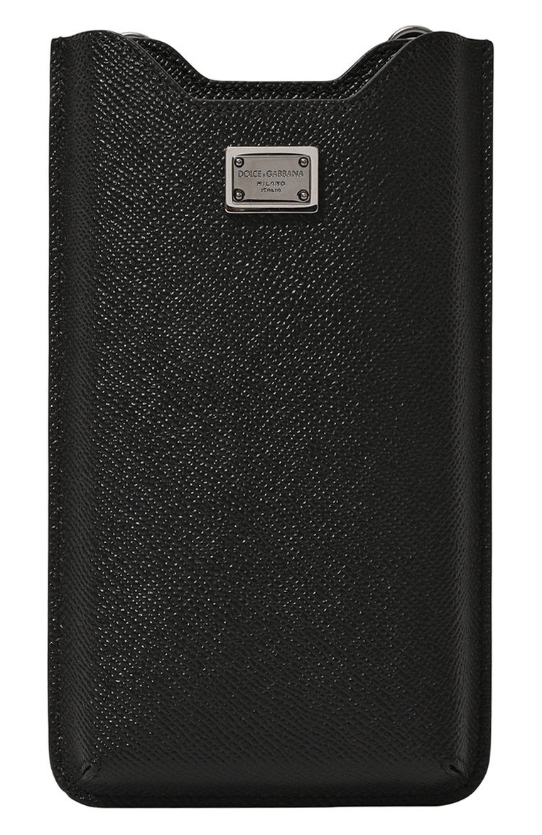 Кожаный футляр для iphone DOLCE & GABBANA черного цвета, арт. BP3224/AG219 | Фото 1 (Региональные ограничения белый список (Axapta Mercury): Не проставлено; Материал: Натуральная кожа; Нос: Не проставлено)