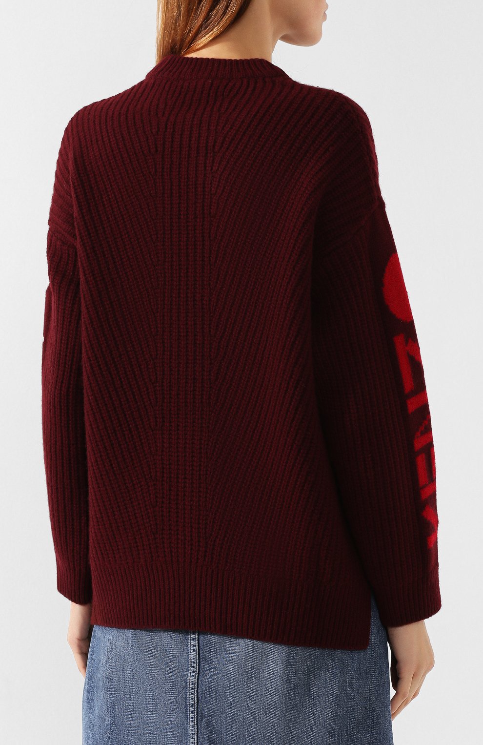 Шерстяной свитер KENZO бордового цвета по цене 42100 руб., арт. F962T0631813, фото 4 Шерстяной свитер KENZO, арт. F962T0631813, фото 4