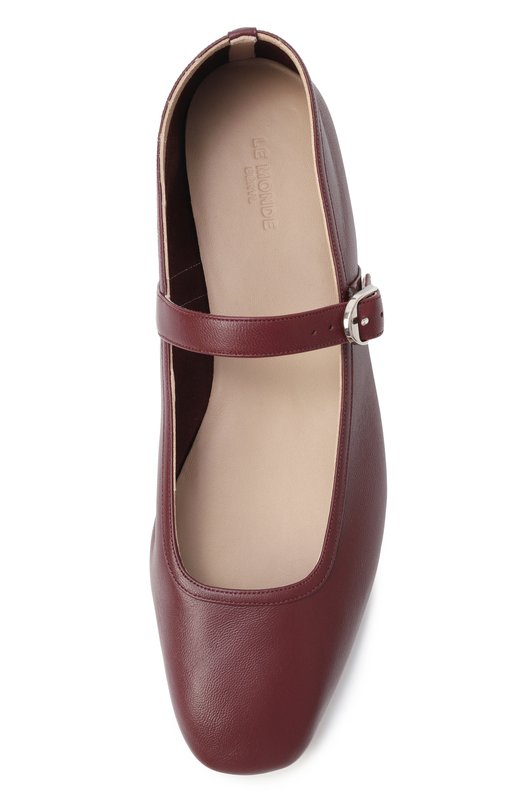 Кожаные балетки Ballet Mary Jane Le Monde Beryl BMJ-LEA-0XB Бордовый  BMJ-LEA-0XB Фото 6
