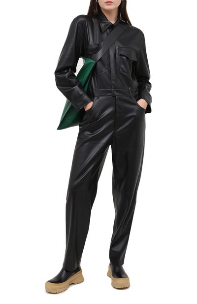Комбинезон NANUSHKA черного цвета по цене 85200 руб., арт. ASHT0N_BLACK_VEGAN LEATHER, фото 2 Комбинезон NANUSHKA, арт. ASHT0N_BLACK_VEGAN LEATHER, фото 2