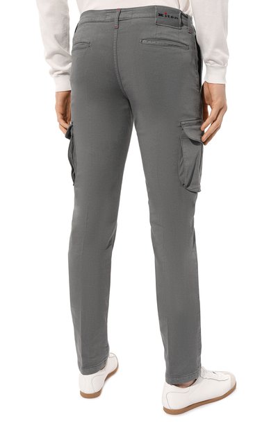 Хлопковые брюки-карго KITON серого цвета по цене 96350 руб., арт. UFPPCAJ0738B, фото 4 Хлопковые брюки-карго KITON, арт. UFPPCAJ0738B, фото 4