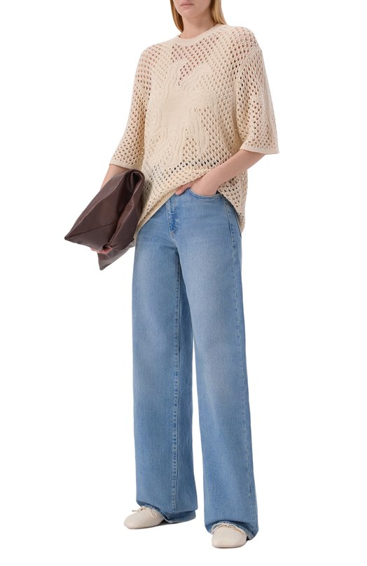 Пуловер изо льна и хлопка Zadig and Voltaire KWSW02924 Бежевый  KWSW02924 Фото 2