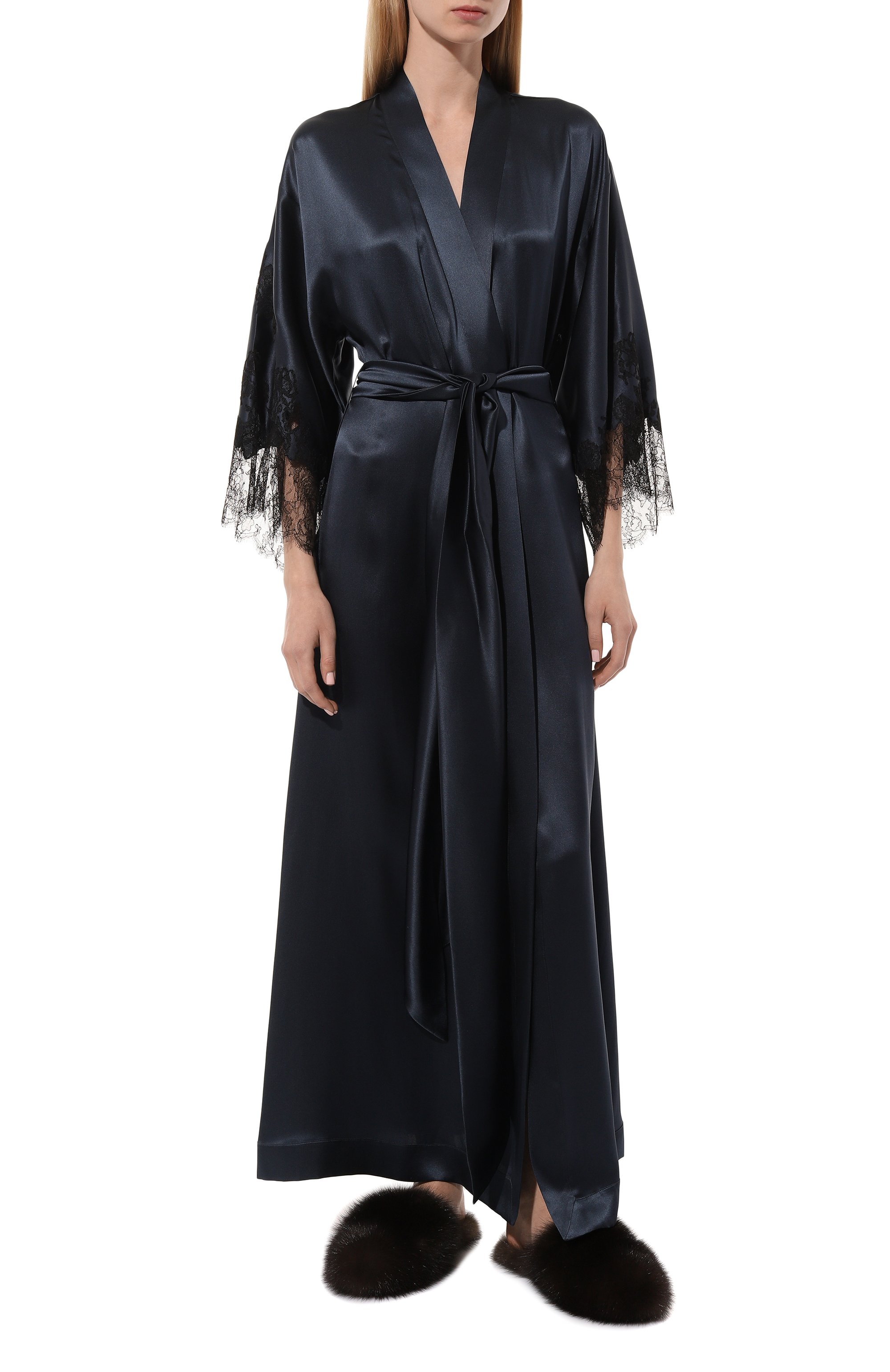 Шелковый халат CARINE GILSON, арт. EL0168DS, фото 2