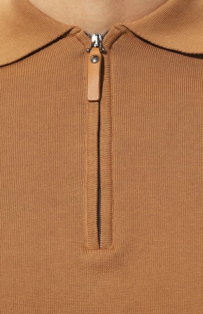 Хлопковое поло CANALI бежевого цвета по цене 39950 руб., арт. C0454/MK00145, фото 5 Хлопковое поло CANALI, арт. C0454/MK00145, фото 5