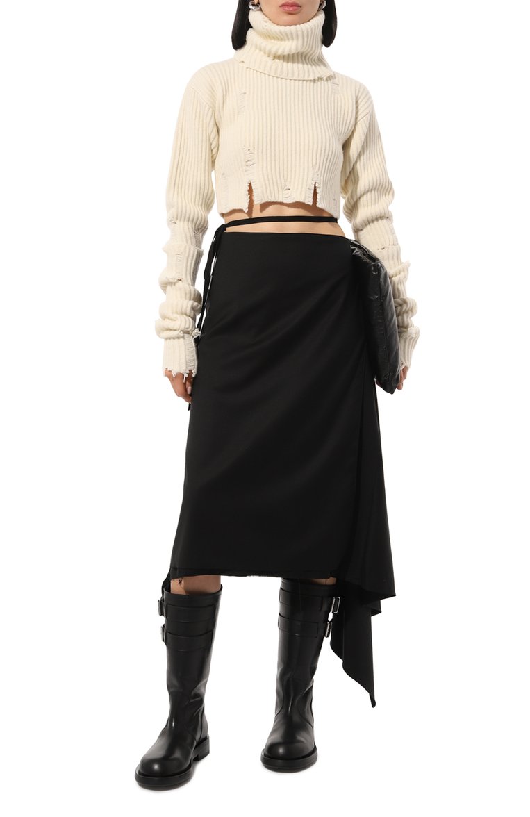 Шерстяная юбка ANN DEMEULEMEESTER, арт. 2402-W-SK06-FA515-099, фото 1