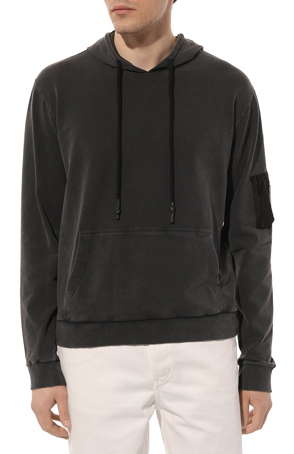 Хлопковое худи RELIGION серого цвета по цене 9555 руб., арт. 12TREW28, фото 3 Хлопковое худи RELIGION, арт. 12TREW28, фото 3