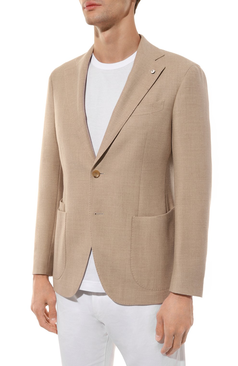 Шерстяной пиджак L.B.M. 1911 бежевого цвета по цене 142000 руб., арт. 2411/44553, фото 5 Шерстяной пиджак L.B.M. 1911, арт. 2411/44553, фото 5