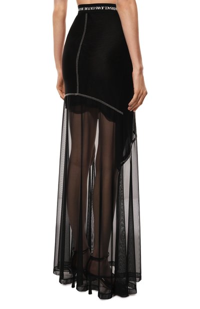 Юбка VERSACE JEANS COUTURE черного цвета по цене 34300 руб., арт. 73HAE809-73DP809 TULLE ST PRINT SPACE/JS107, фото 4 Юбка VERSACE JEANS COUTURE, арт. 73HAE809-73DP809 TULLE ST PRINT SPACE/JS107, фото 4