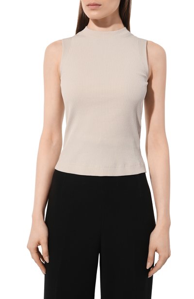 Хлопковый топ BRUNELLO CUCINELLI бежевого цвета по цене 36450 руб., арт. MH990BM100, фото 3 Хлопковый топ BRUNELLO CUCINELLI, арт. MH990BM100, фото 3