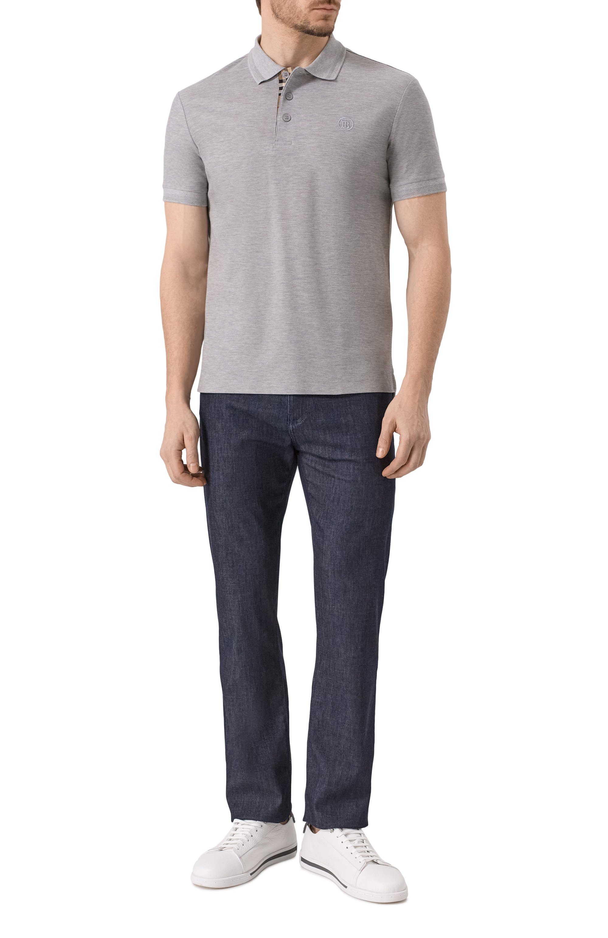 Хлопковое поло BURBERRY, арт. 8052966, фото 2