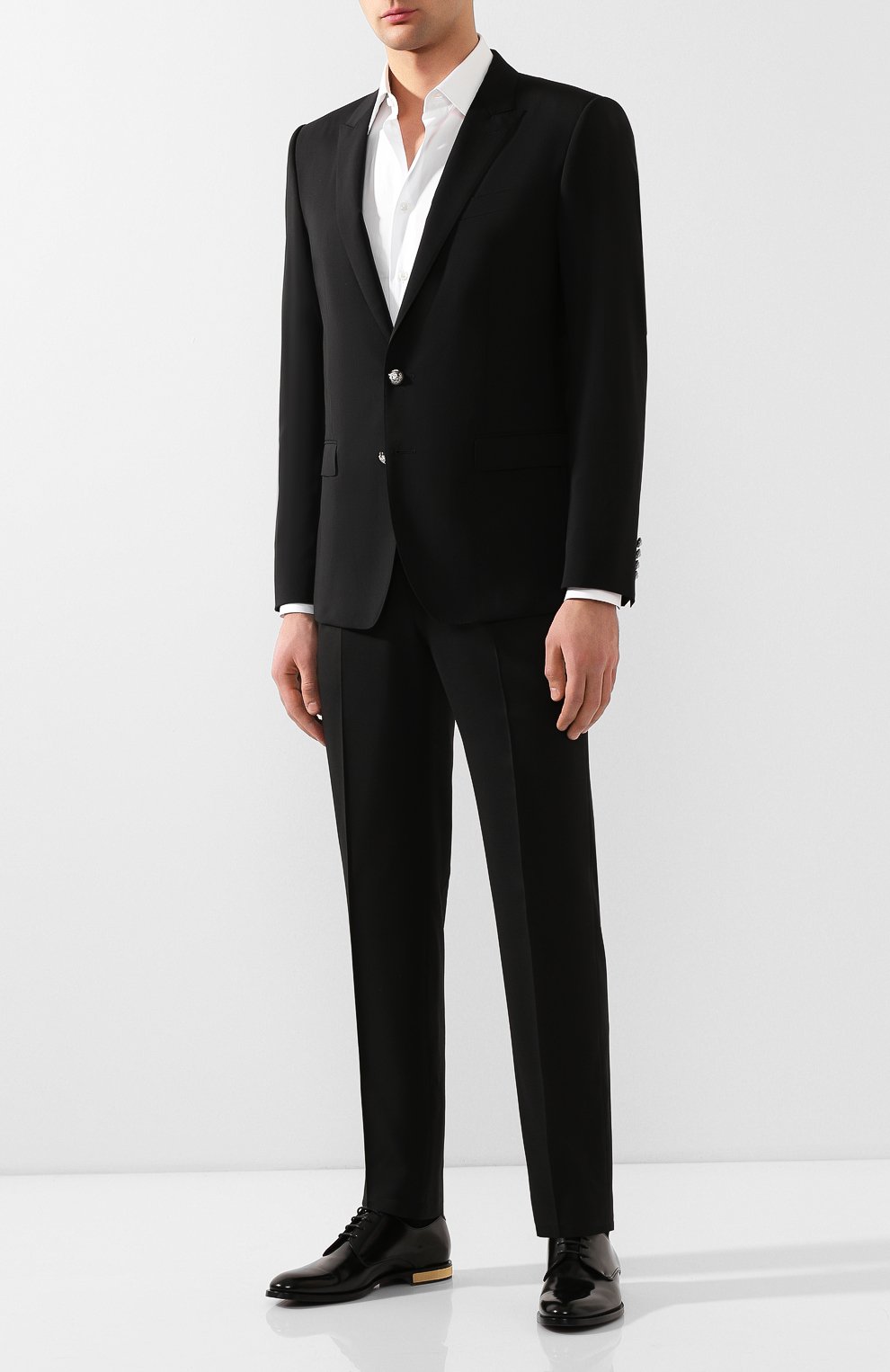 Шерстяной пиджак DOLCE & GABBANA черного цвета по цене 268500 руб., арт. G2LK0T/GEM19, фото 2 Шерстяной пиджак DOLCE & GABBANA, арт. G2LK0T/GEM19, фото 2