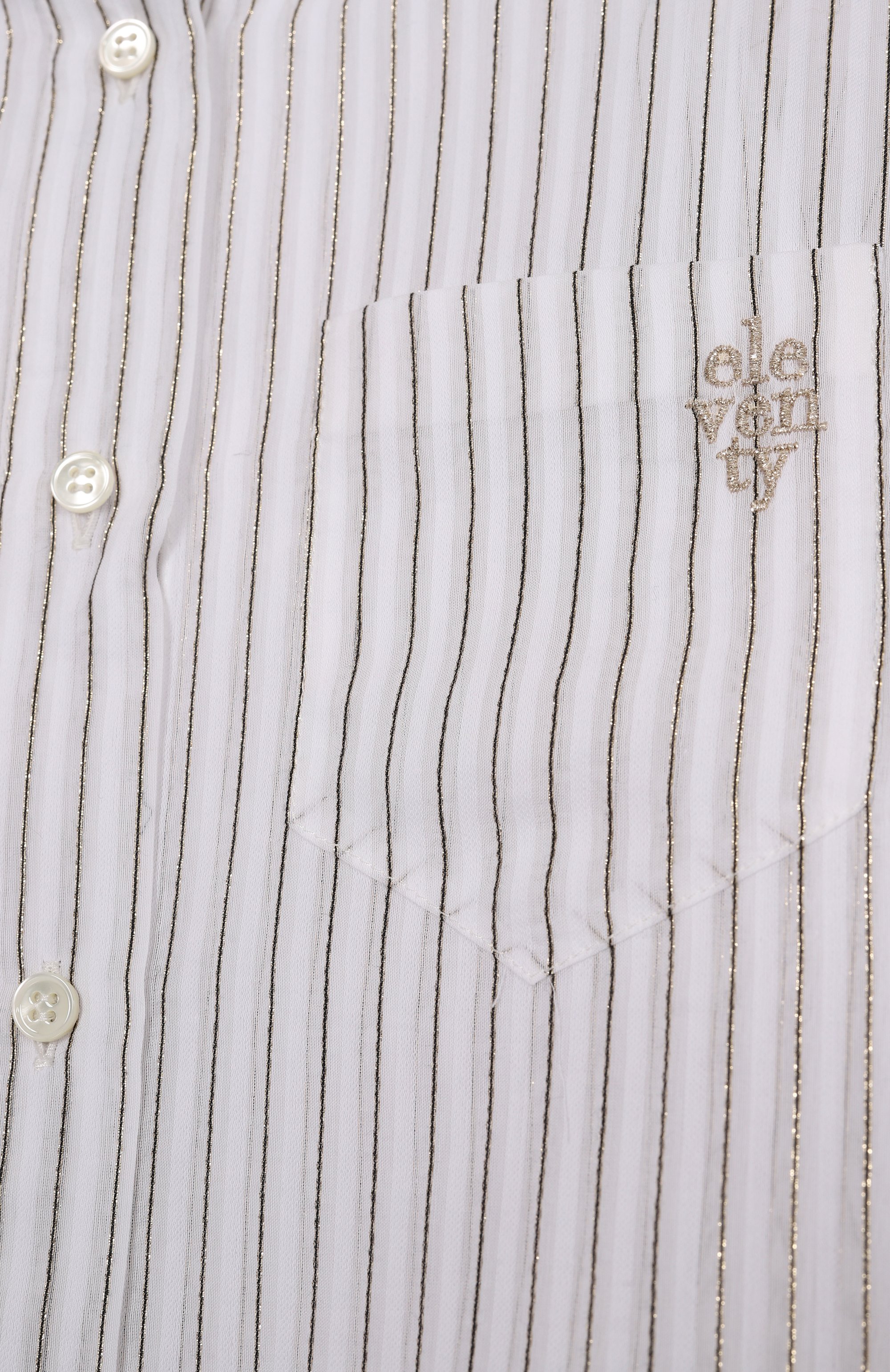 Рубашка из хлопка и шелка ELEVENTY белого цвета по цене 24200 руб., арт. EX5A00/M0029/6-8, фото 3 Рубашка из хлопка и шелка ELEVENTY, арт. EX5A00/M0029/6-8, фото 3