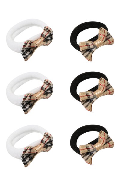 Комплект из шести резинок JUNEFEE черно-белого цвета по цене 890 руб., арт. 6610, фото 2 Комплект из шести резинок JUNEFEE, арт. 6610, фото 2