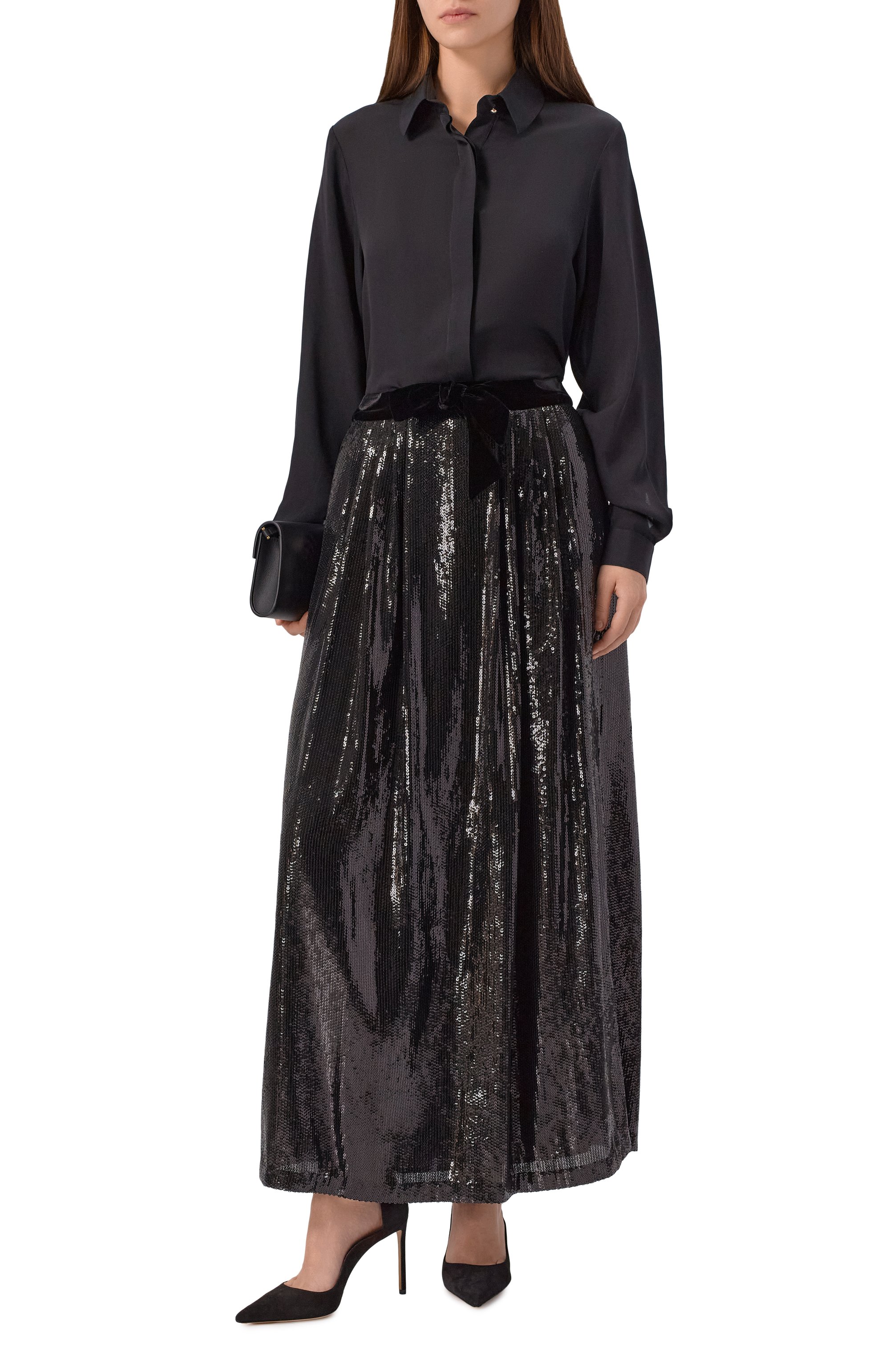 Юбка с отделкой пайетками EMPORIO ARMANI, арт. EW001355/AF14321, фото 2