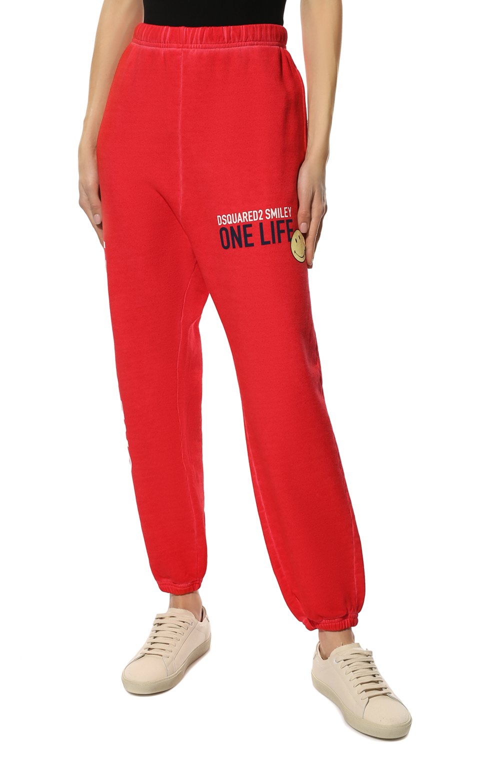 Хлопковые джоггеры dsquared2 x smiley DSQUARED2, арт. S73KA0482/S25535, фото 3