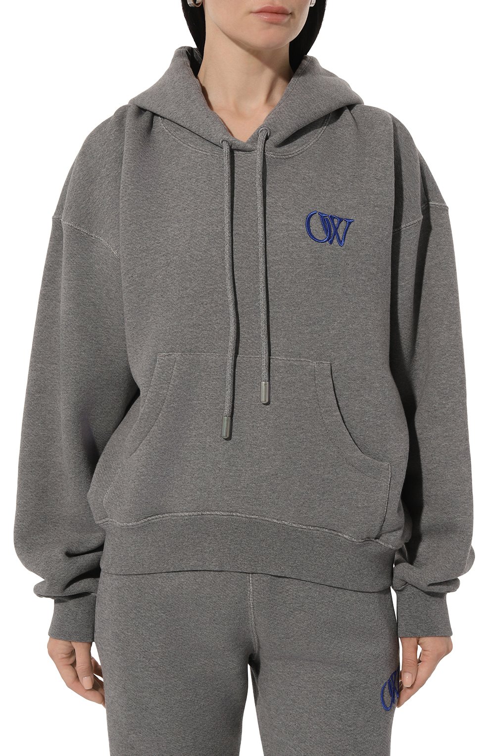 Хлопковое худи OFF-WHITE, арт. 0WBB058S24FLE005, фото 3