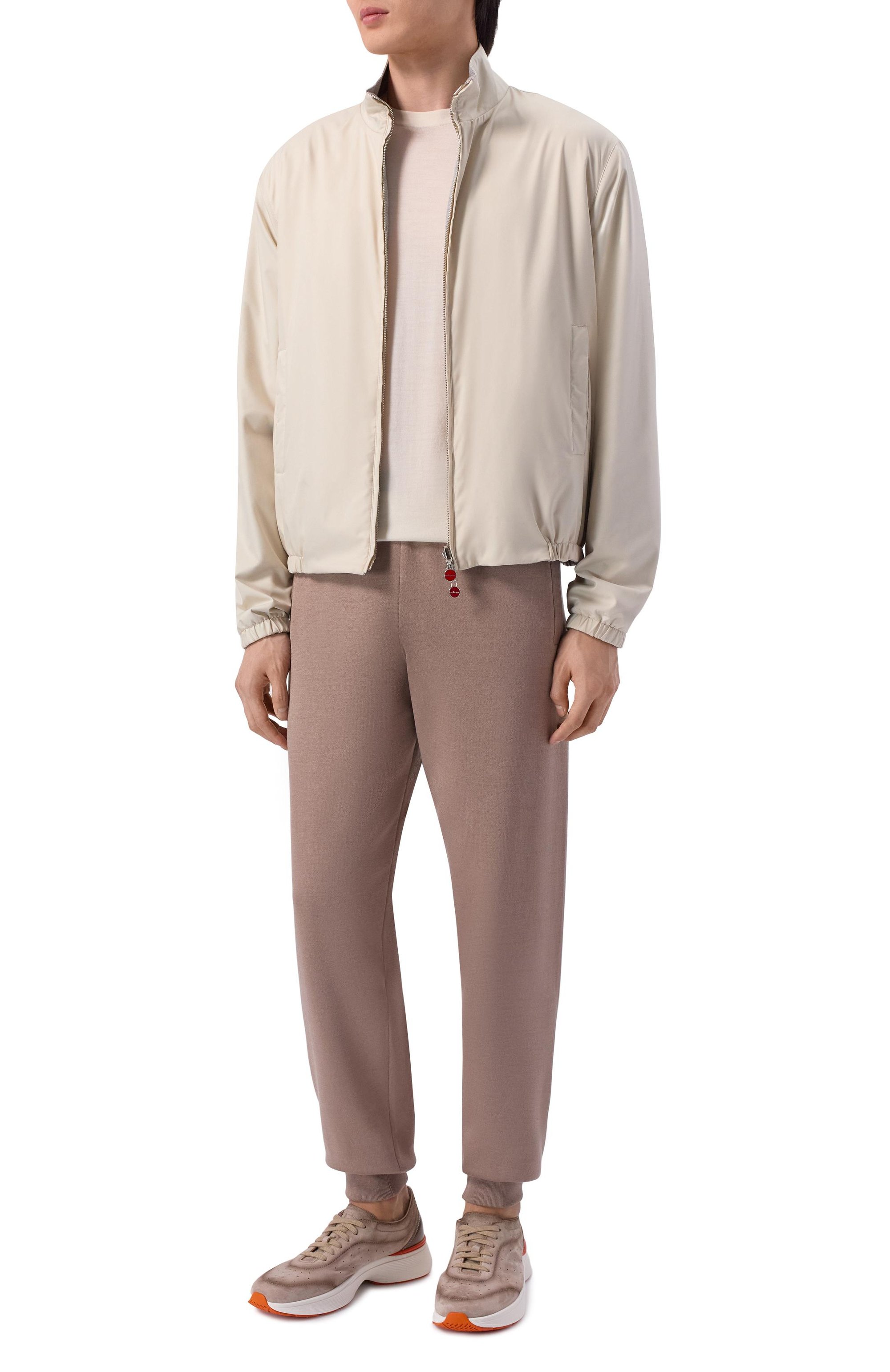 Джоггеры из хлопка и шелка MVST темно-бежевого цвета по цене 198000 руб., арт. M26.CSM.K421/M0142-C0TT0N/SILK, фото 2 Джоггеры из хлопка и шелка MVST, арт. M26.CSM.K421/M0142-C0TT0N/SILK, фото 2