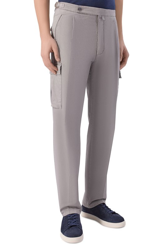 Хлопковые брюки-карго Kiton UP0005K0600H Серый  UP0005K0600H Фото 3