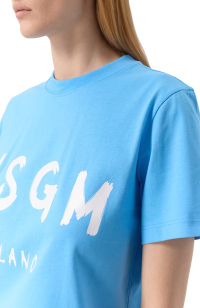 Хлопковая футболка MSGM, арт. 3841MDM510/257002, фото 5