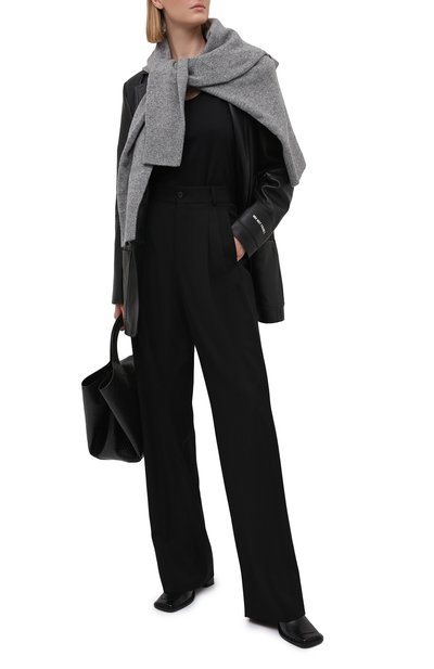Хлопковый топ JIL SANDER черного цвета по цене 20500 руб., арт. JPPS705505-WS257108, фото 2 Хлопковый топ JIL SANDER, арт. JPPS705505-WS257108, фото 2