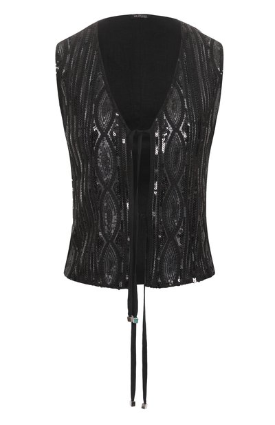 Женский жилет с отделкой пайетками KITON, арт. D59402K0991E01