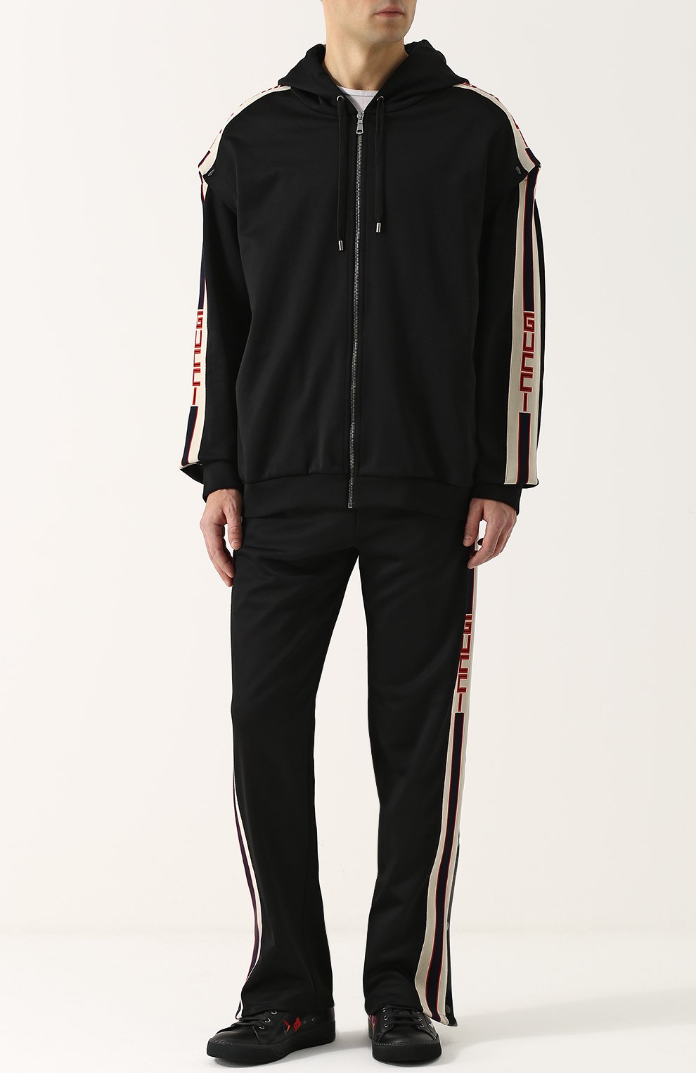 Хлопковая толстовка на молнии с капюшоном GUCCI, арт. 475357/X5U11, фото 2