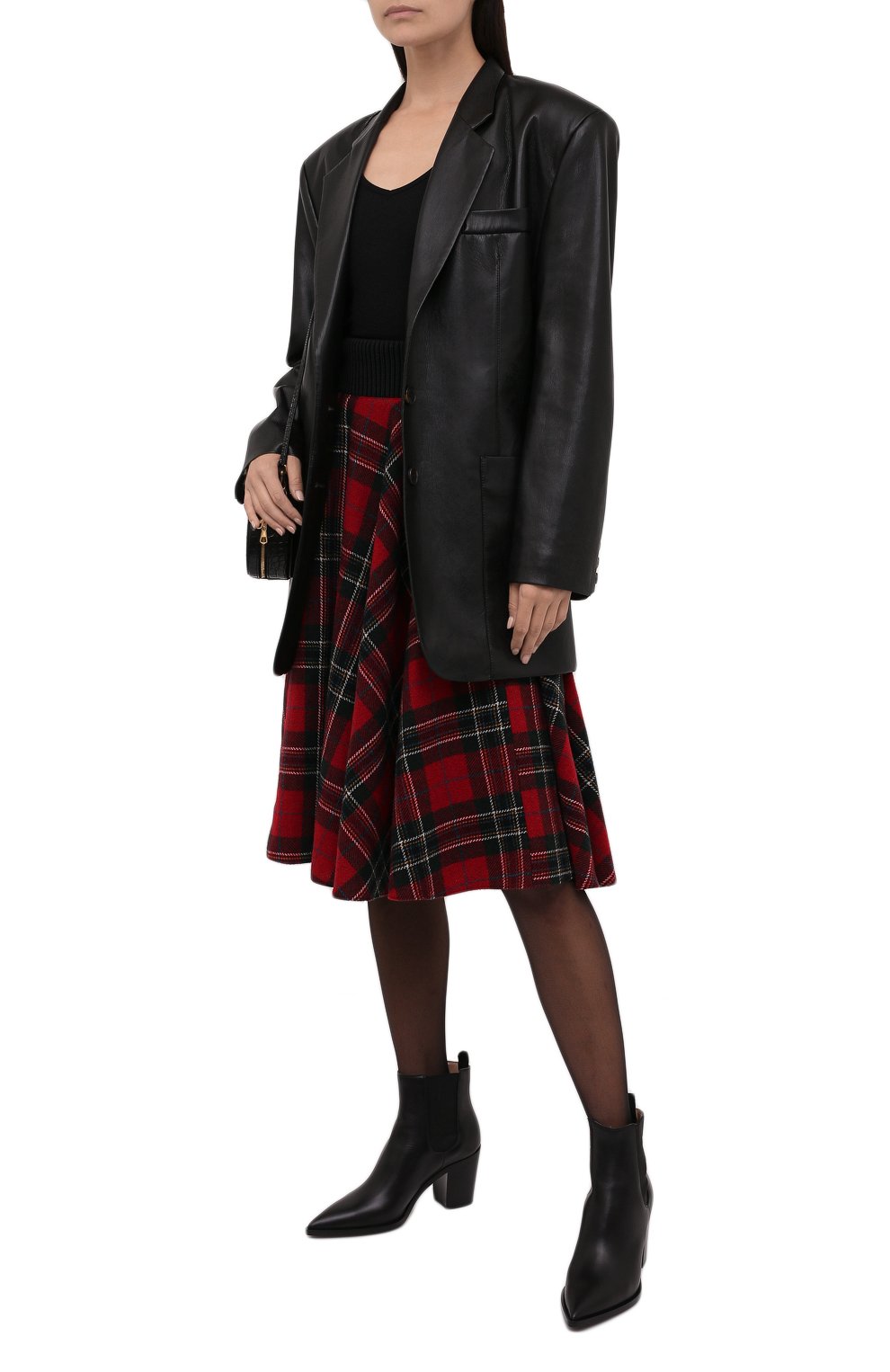 Шерстяная юбка REDVALENTINO красного цвета по цене 46950 руб., арт. WR3RAG39/5Y8, фото 2 Шерстяная юбка REDVALENTINO, арт. WR3RAG39/5Y8, фото 2