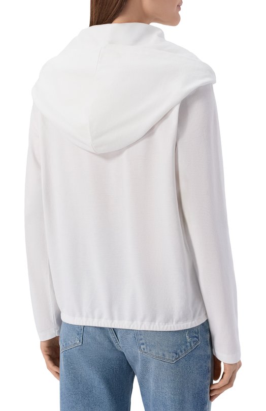 Хлопковый пуловер Dorothee Schumacher 428403 Белый  428403 Фото 4