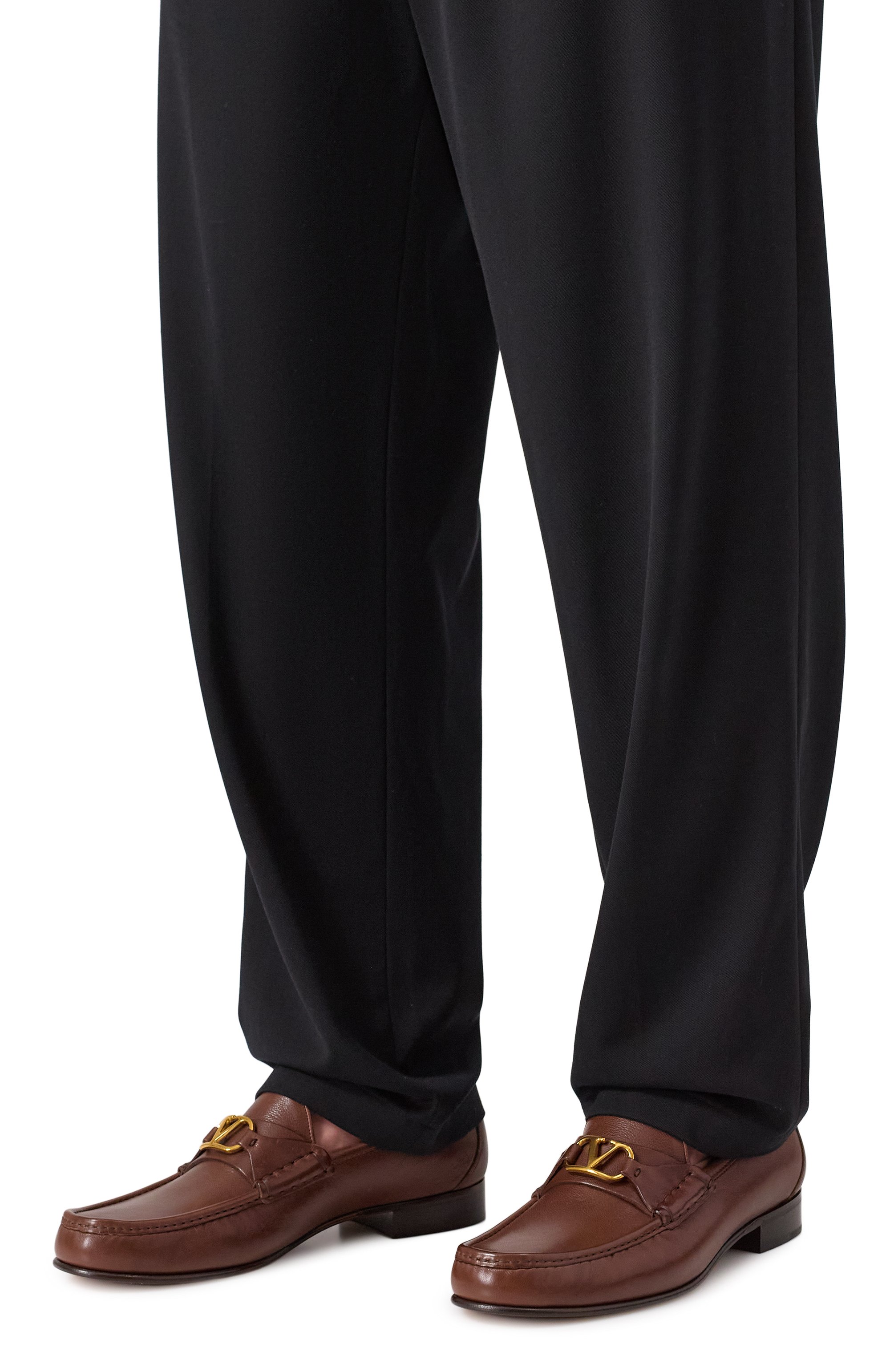 Кожаные лоферы vlogo signature VALENTINO, арт. 7Y2S0J68/MIL, фото 3