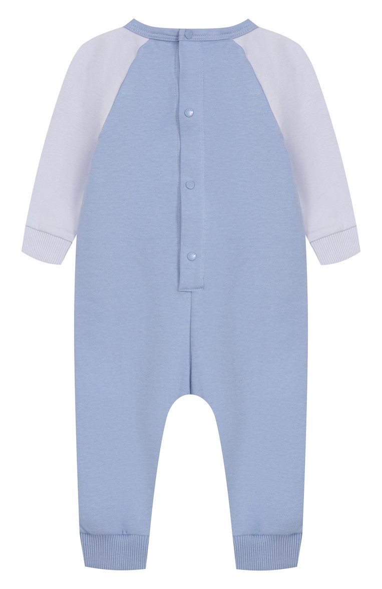 Детский хлопковый комбинезон KENZO голубого цвета, арт. K60858 | Фото 2 (Нос: Не проставлено; Материал внешний: Хлопок; Автоматизация состава: Проставлено; Ростовка одежда: 9 мес | 74 см, 12 мес | 80 см, 0 - 3 мес | 50 - 60 см, 3 мес | 62 см, 6 мес | 68 см)