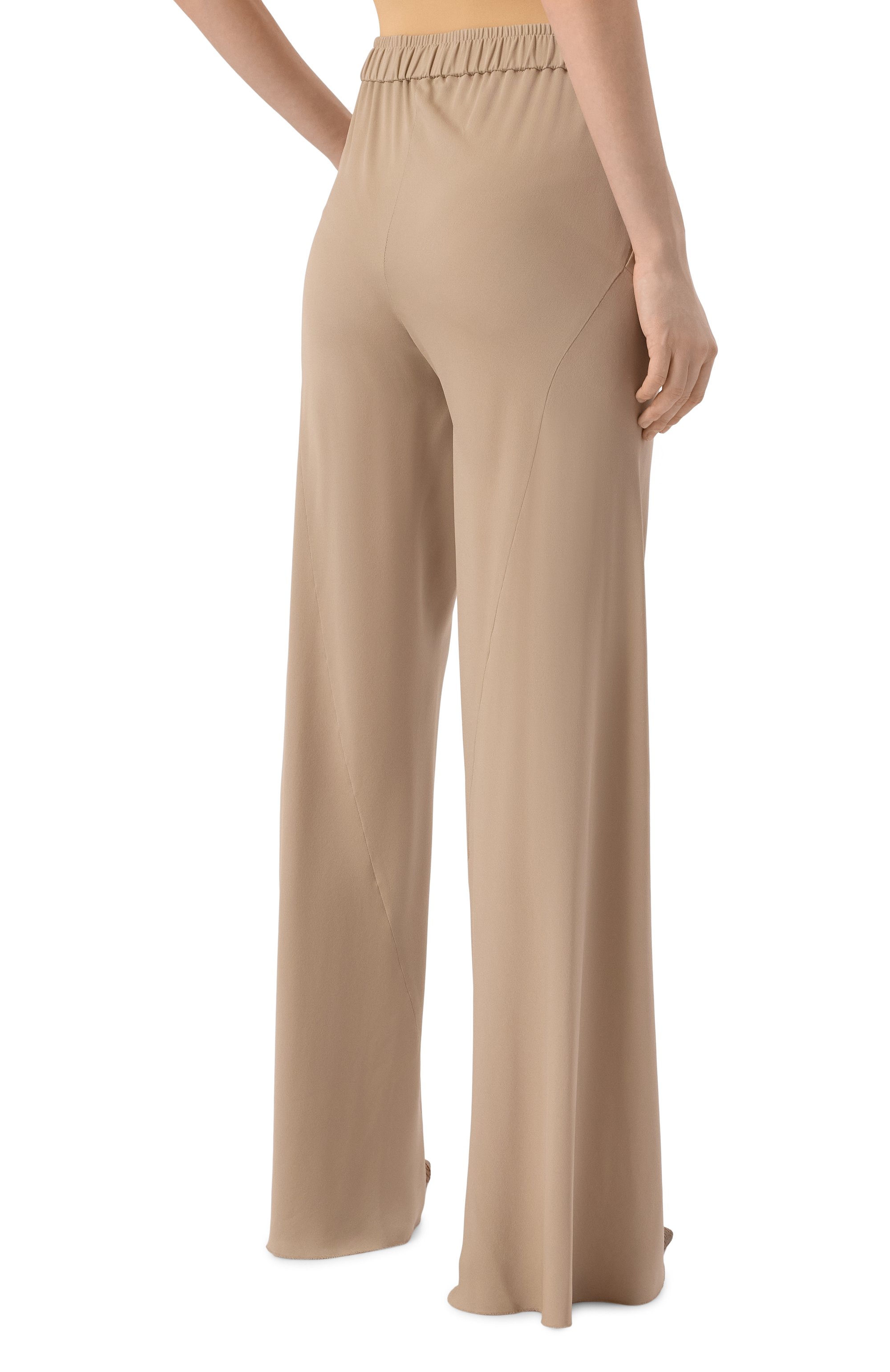 Шелковые брюки GIORGIO ARMANI бежевого цвета по цене 206500 руб., арт. GW000859/TE10814, фото 4 Шелковые брюки GIORGIO ARMANI, арт. GW000859/TE10814, фото 4