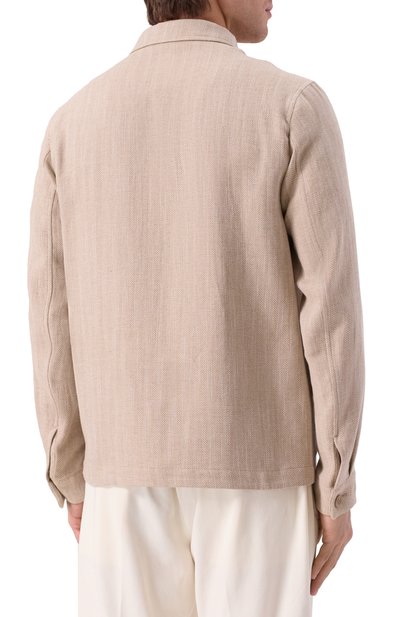 Куртка-рубашка из хлопка и льна HERNO, арт. GI000504U/13243, фото 4