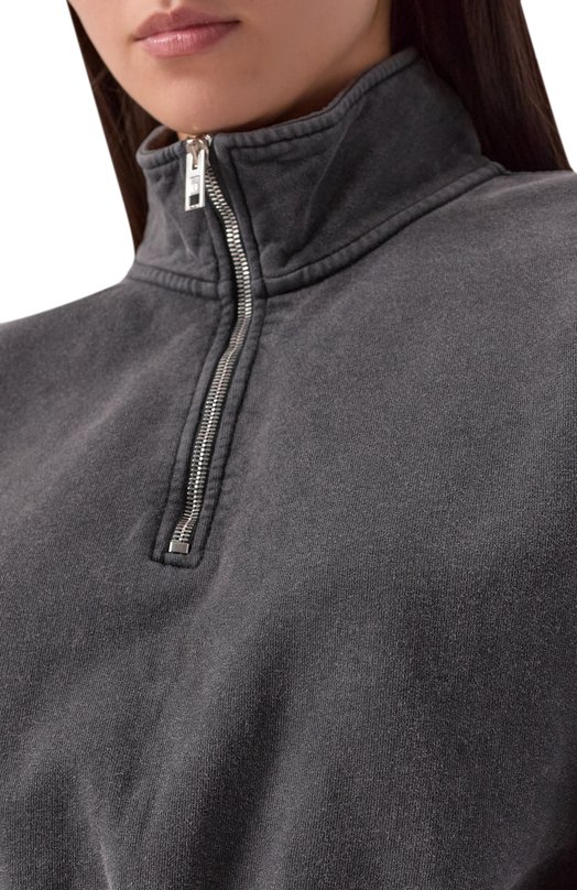 Хлопковый свитшот alexanderwang.t 4CC4251149 Серый  4CC4251149 Фото 5