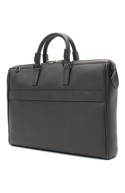 Кожаная сумка для ноутбука SERAPIAN серого цвета по цене 134000 руб., арт. SEV0LMLL6198M38B, фото 3 Кожаная сумка для ноутбука SERAPIAN, арт. SEV0LMLL6198M38B, фото 3