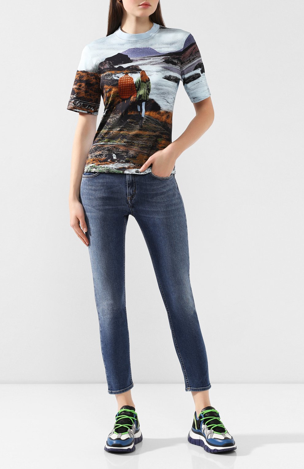 Джинсы ACNE STUDIOS голубого цвета по цене 18050 руб., арт. A00028, фото 2 Джинсы ACNE STUDIOS, арт. A00028, фото 2