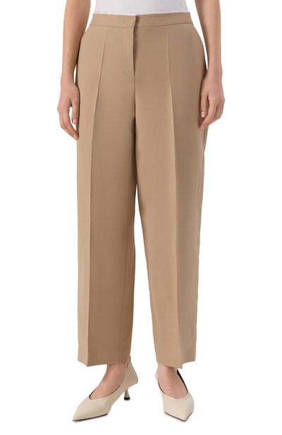 Брюки из шерсти и шелка 12 STOREEZ бежевого цвета по цене 29000 руб., арт. 132835, фото 3 Брюки из шерсти и шелка 12 STOREEZ, арт. 132835, фото 3