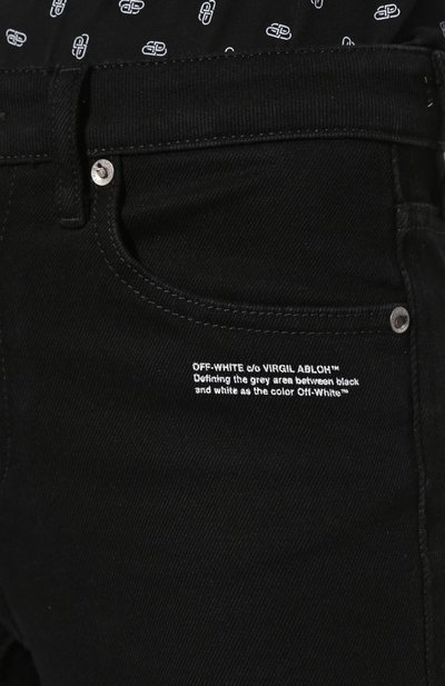 Джинсы OFF-WHITE черного цвета по цене 53950 руб., арт. 0WYA003E19E960778600, фото 5 Джинсы OFF-WHITE, арт. 0WYA003E19E960778600, фото 5