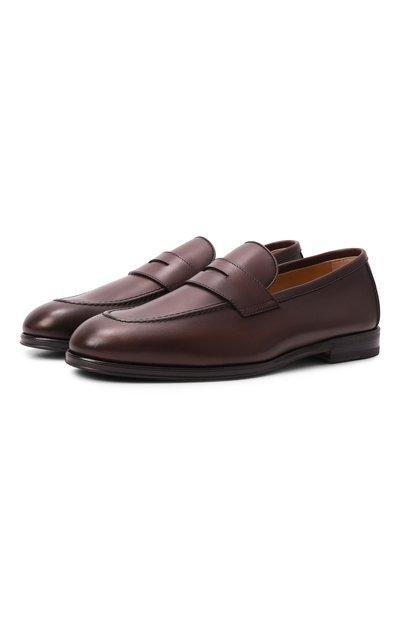 Мужские кожаные пенни-лоферы H`D`S`N BARACCO, арт. 85401.P.2*/VIT. R0YAL