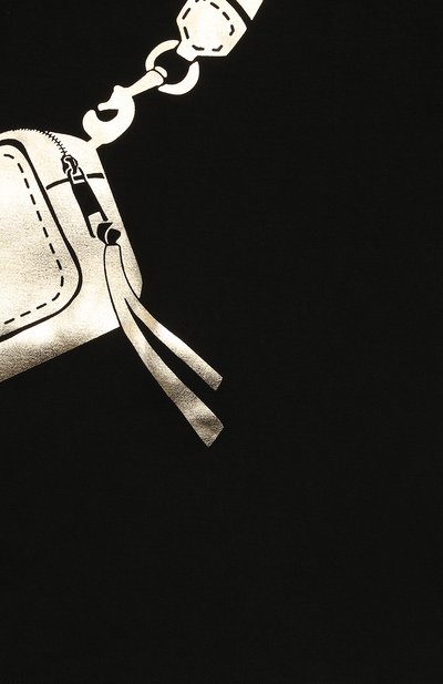 Хлопковая футболка MARC JACOBS (THE) черного цвета по цене 7780 руб., арт. W60388, фото 3 Хлопковая футболка MARC JACOBS (THE), арт. W60388, фото 3