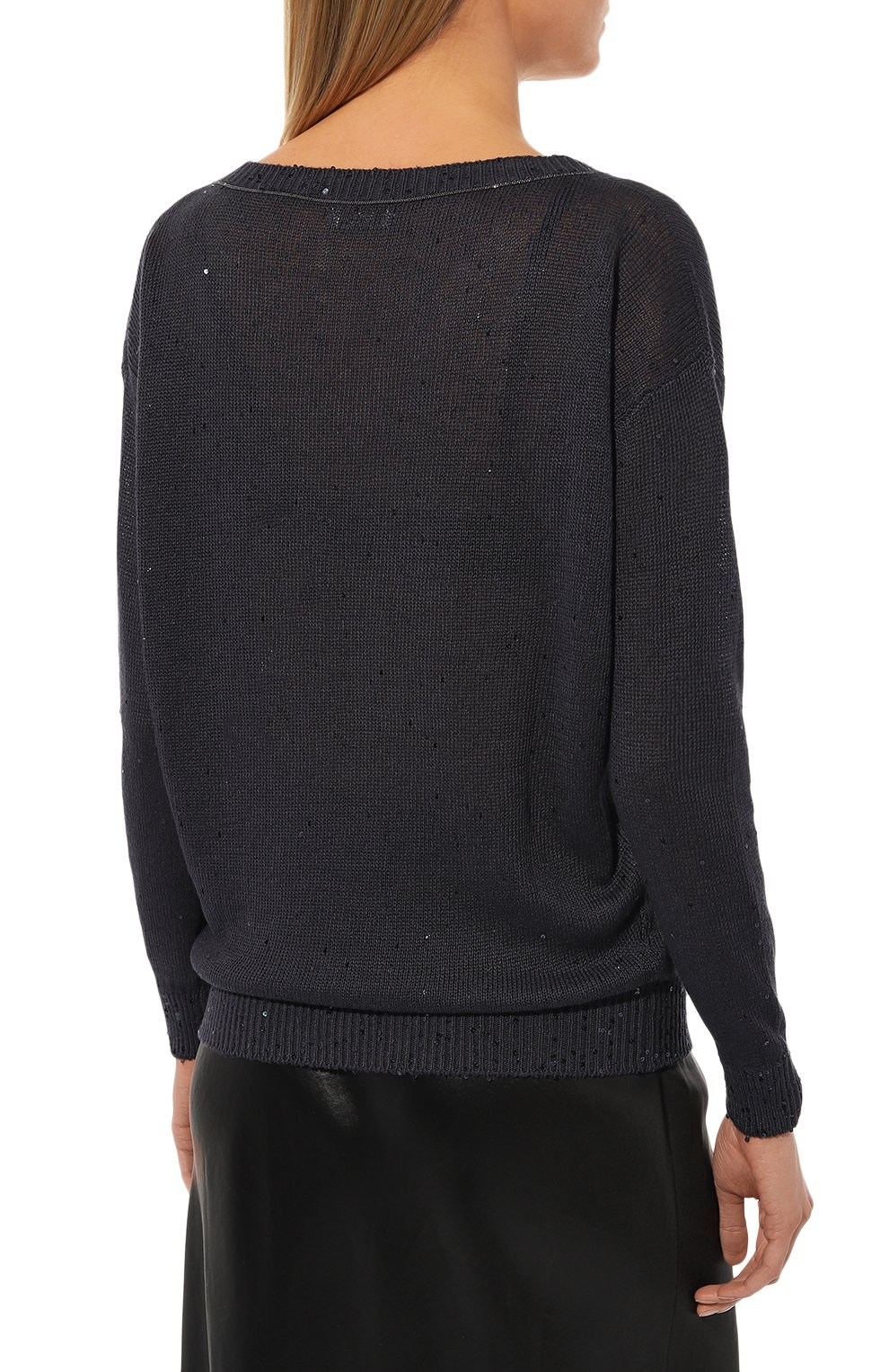 Пуловер изо льна и шелка BRUNELLO CUCINELLI, арт. M1000B1033, фото 4