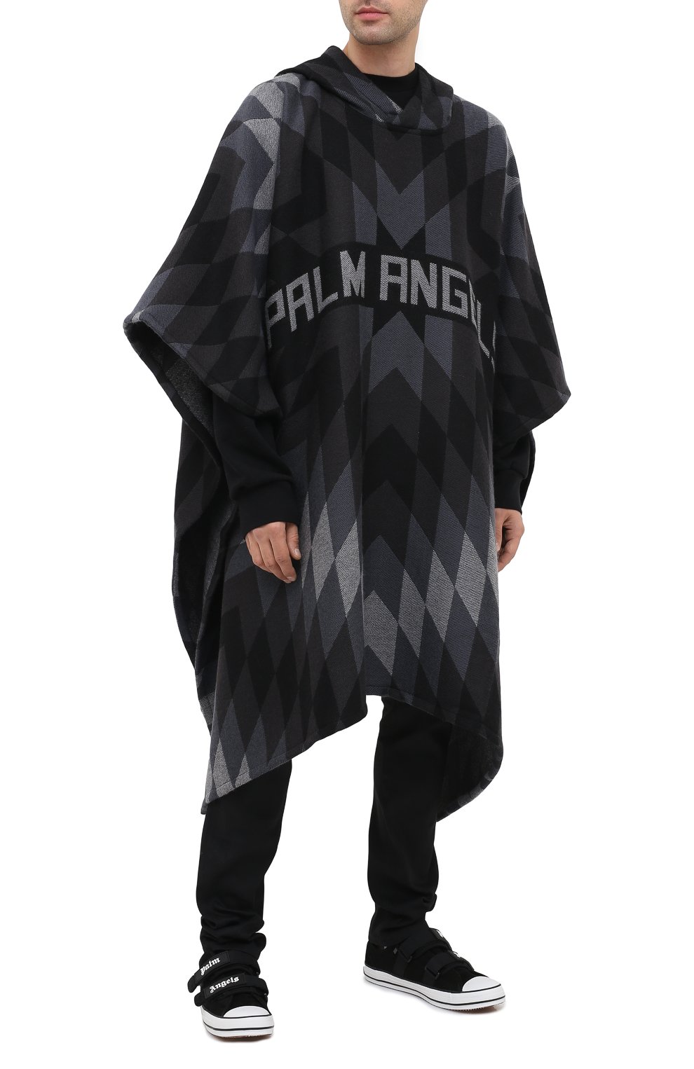 Шерстяное пончо PALM ANGELS, арт. PMHN001F20KNI0011008, фото 3