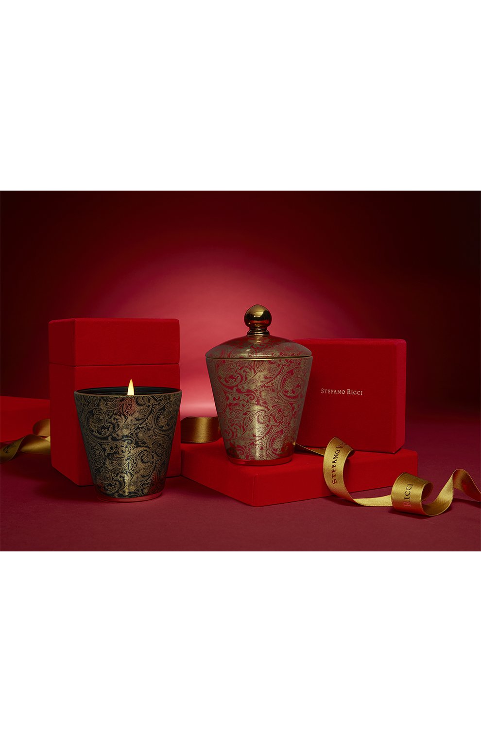 Подсвечник с крышкой red fine paisley STEFANO RICCI, арт. 0ACAN002/VELIN6, фото 3