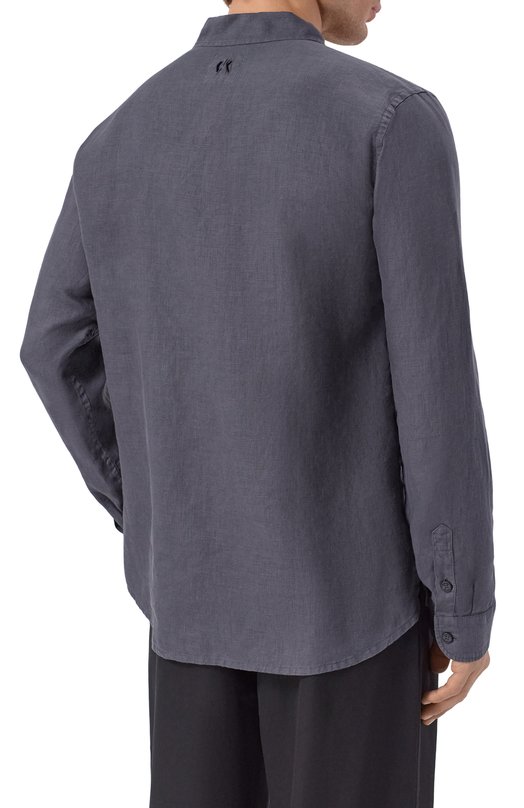Льняная рубашка Hannes Roether ES29RA.601 Серый  ES29RA.601 Фото 4