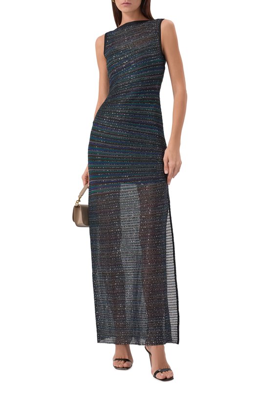 Платье с отделкой пайетками Missoni DS25WG12/BK01CL Разноцветный  DS25WG12/BK01CL Фото 2
