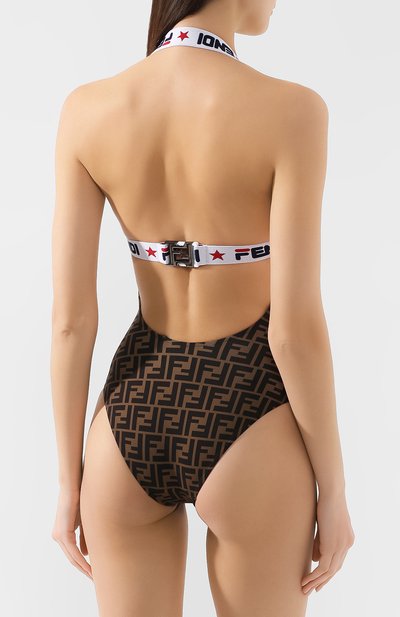 Слитный купальник FENDI коричневого цвета по цене 32900 руб., арт. FXB929 A6JW, фото 3 Слитный купальник FENDI, арт. FXB929 A6JW, фото 3