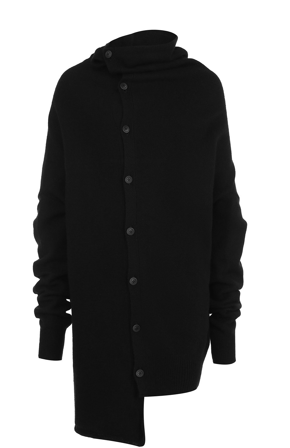 Шерстяной кардиган YOHJI YAMAMOTO черного цвета по цене 63850 руб., арт. YQ-K80-146, фото 1 Шерстяной кардиган YOHJI YAMAMOTO, арт. YQ-K80-146, фото 1
