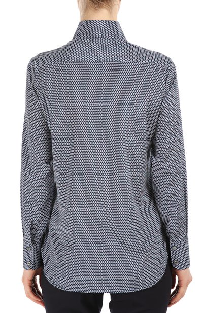 Блуза KITON синего цвета по цене 104500 руб., арт. D38453/9I83, фото 3 Блуза KITON, арт. D38453/9I83, фото 3